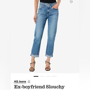 AG Adriano Goldschmied The Ex Boyfriend Slim Slouchy Slim Denim Jeans Size 29R